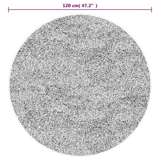 Tapis Rond Velours Doux Lavable Antidérapant Idéal pour Chambre ou Bureau Bleu Ø 120 cm – ComfortXL Outdoor Living - Image 6