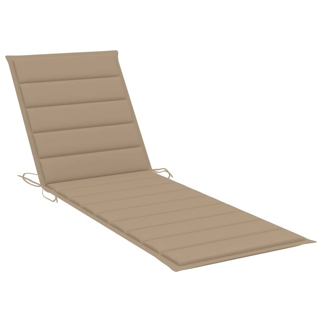 Helloshop26 - Transat chaise longue bain de soleil lit de jardin terrasse meuble d'extérieur double et coussins beige bois de pin imprégné - Imagen 5