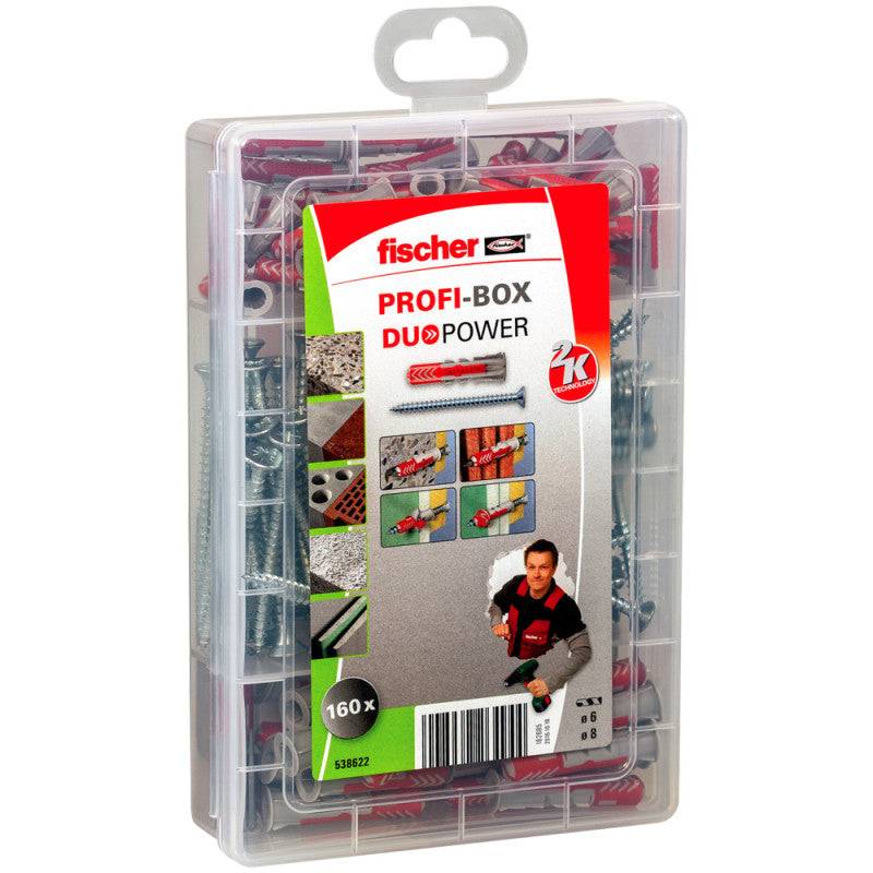 Fischer - Boîte de 160 chevilles tous matériaux DuoPower et vis FISCHER 538622 Fischer - Imagen 4