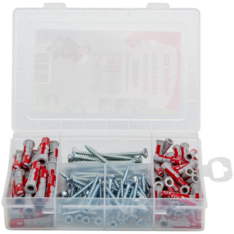 Fischer - Boîte de 160 chevilles tous matériaux DuoPower et vis FISCHER 538622 Fischer - Imagen 1