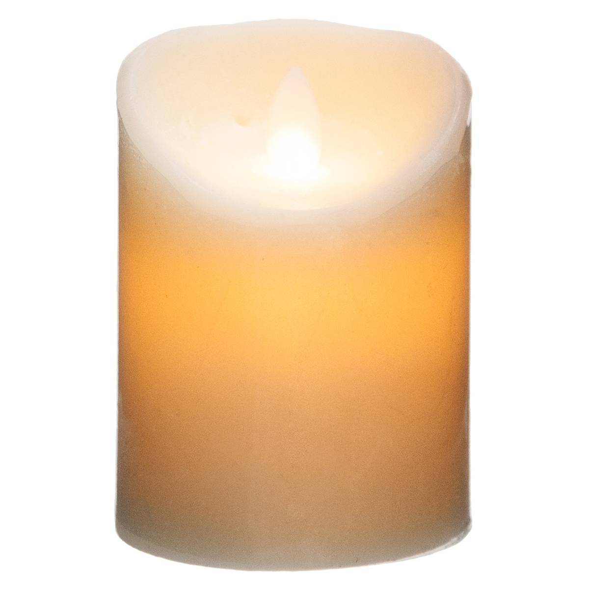 Atmosphera - Vela LED redonda H.14,5cm blanco cálido - Atmosphera Creador de interiores - Imagen 1