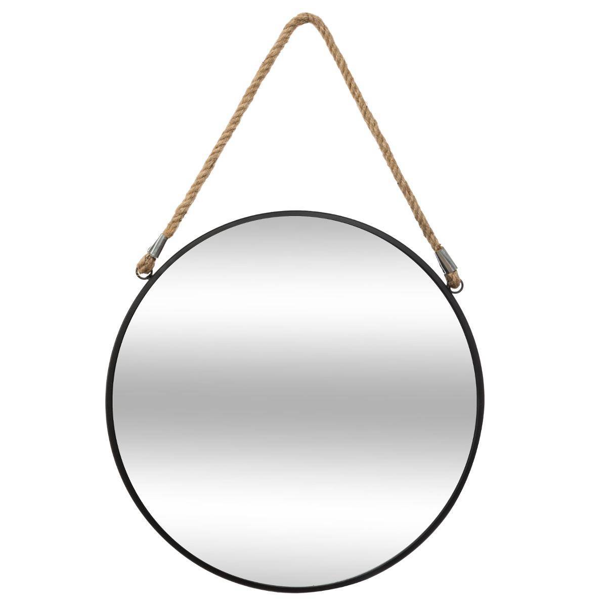 Atmosphera - Miroir "Corde" noir D55cm - Atmosphera Créateur d'intérieur - Imagen 1