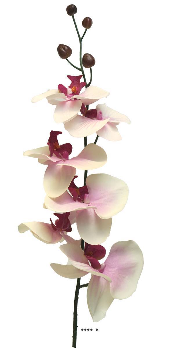 Artificielles - Tige d&rsquo;orchidée phalaenopsis artificielle, H78 cm Pourpre-blanc - BEST - couleur: Pourpre-blanc - Imagen 2
