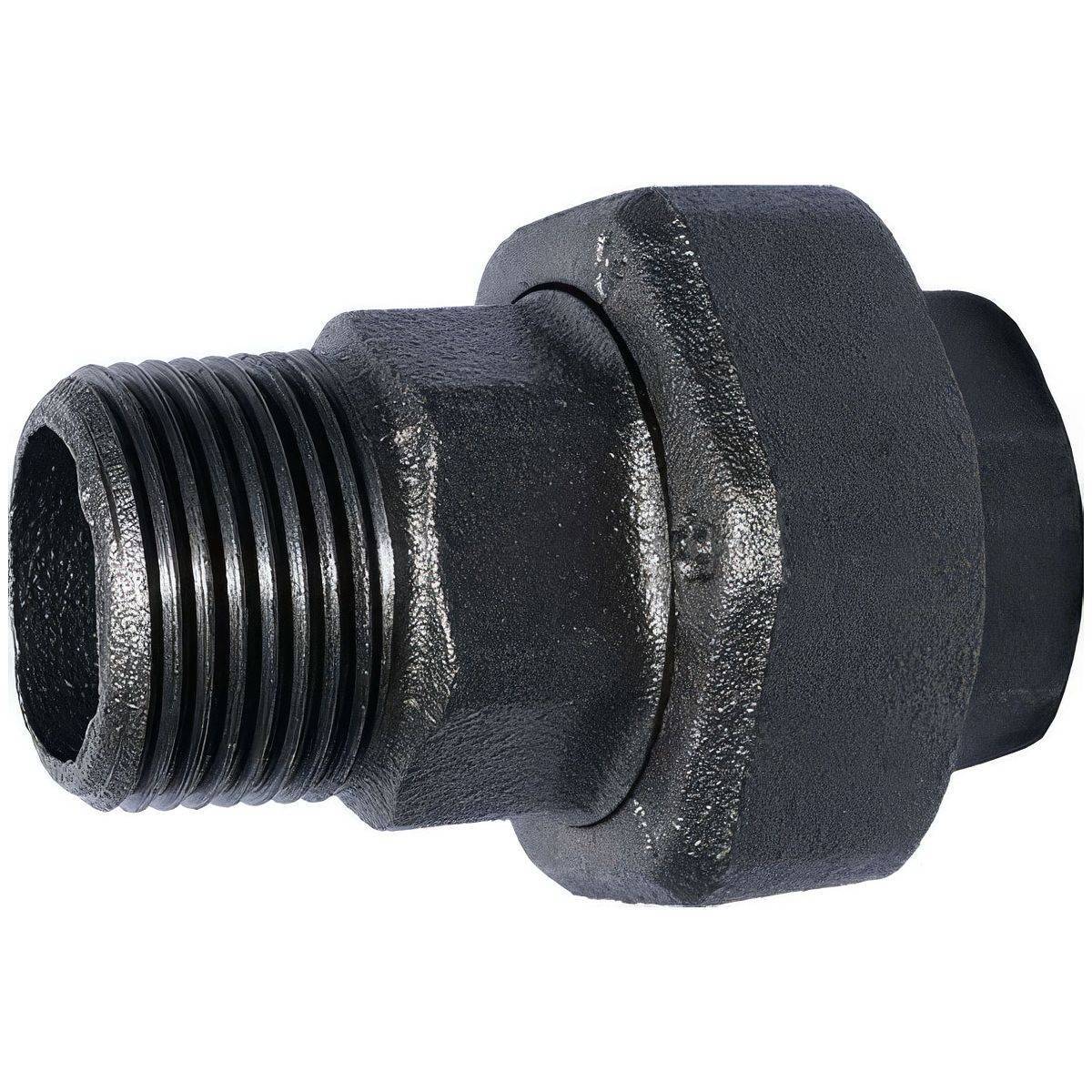 Raccord Union à Portée Conique Mâle-Femelle en Fonte Malléable à Cœur Noir - 2''1/2 - Image 1