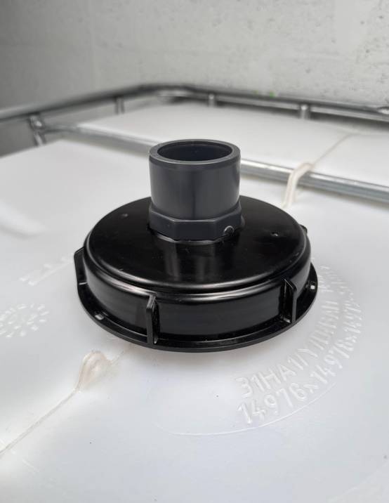 Couvercle de cuve eau 1000L Diamètre 150 mm + Prise PVC 50/63 - Image 2
