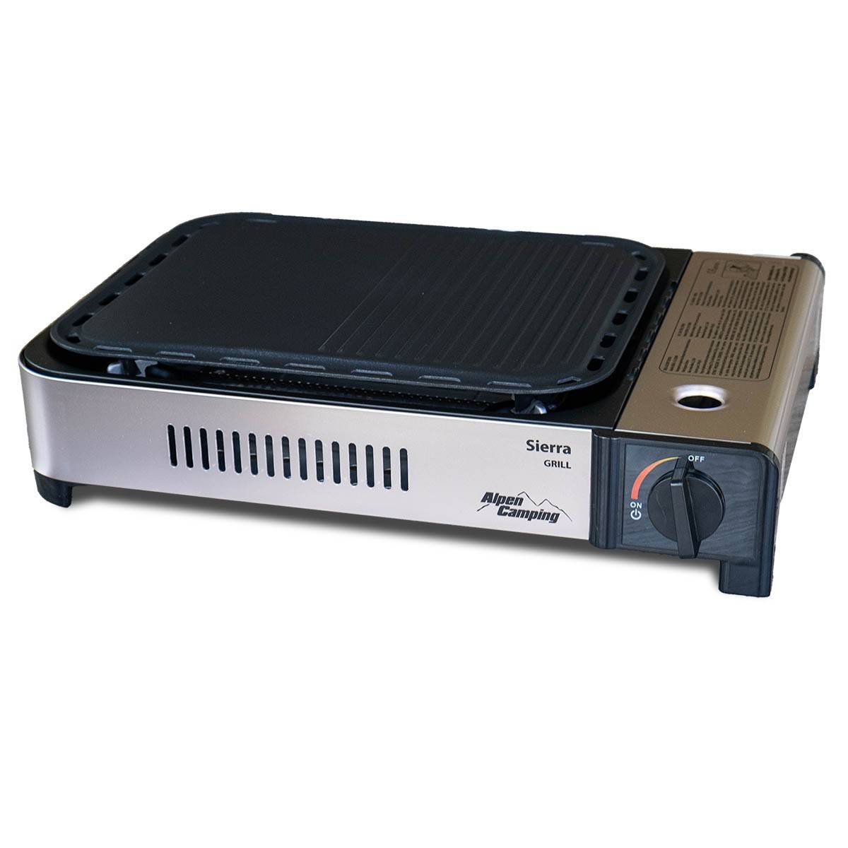 Plancha à gaz Barbecue grill 2100W Cuisson 30 x 24cm Piezo + 4 cartouches gaz + Mallette ALPEN - Imagen 9