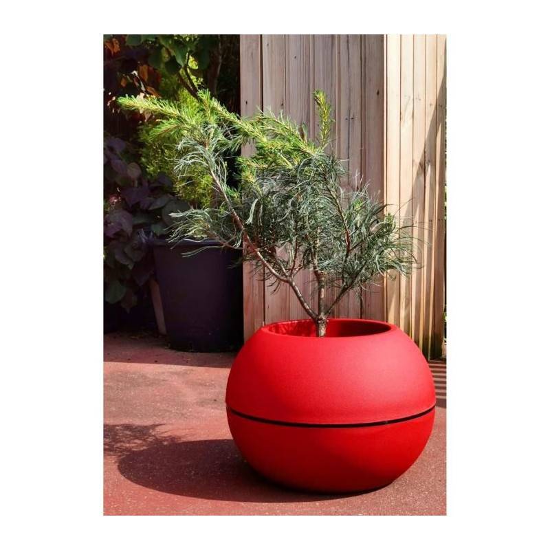 Riviera - Riviera -  Pot De Fleurs Boule -  D40 - Rouge - Imagen 2