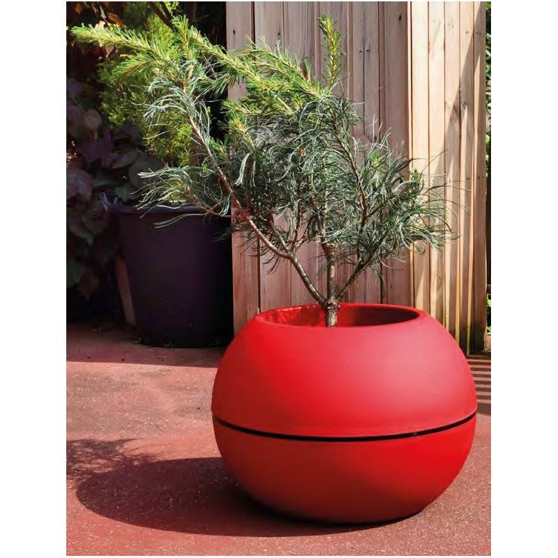 Riviera - Riviera -  Pot De Fleurs Boule -  D40 - Rouge - Imagen 3