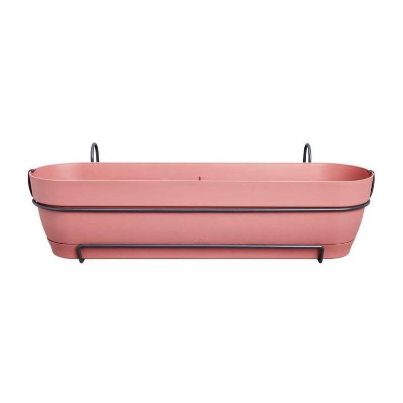 Elho - Planteur Rectangle Vibia - Plastique - Réservoir - ø70 - Rose Poussiere - Imagen 2