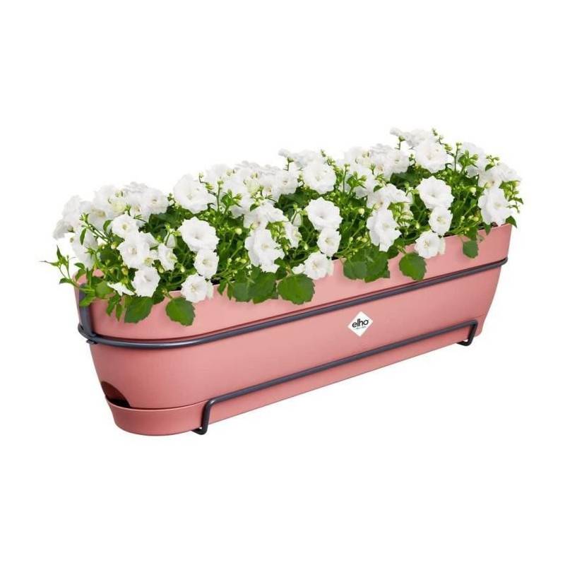 Elho - Planteur Rectangle Vibia - Plastique - Réservoir - ø70 - Rose Poussiere - Imagen 3