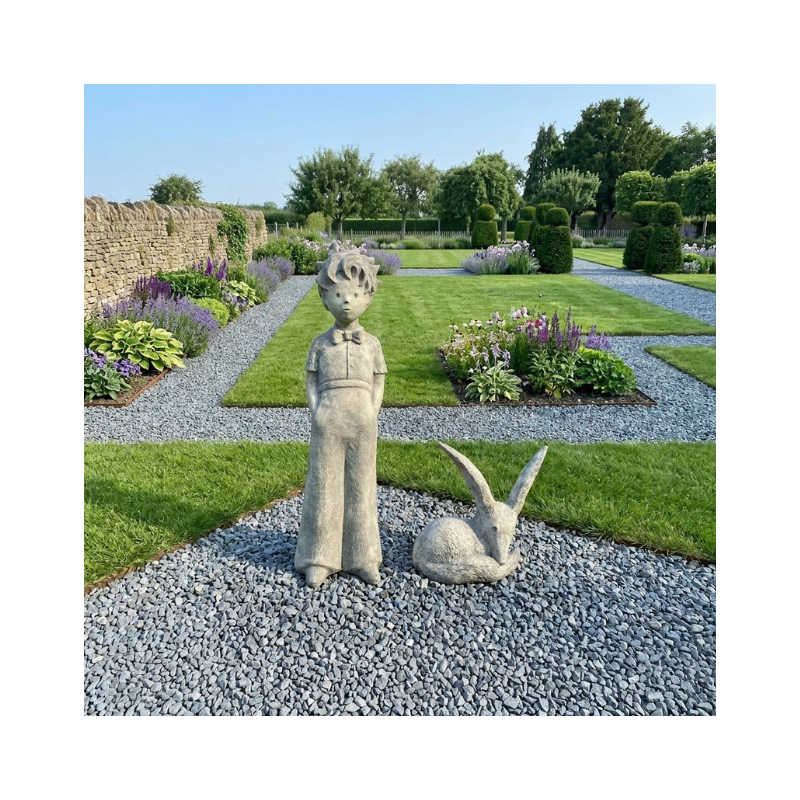 Jardinex - Statue de jardin "Le Petit Prince" 106 cm - Gris clair 106 cm - Jardinex - Imagen 6