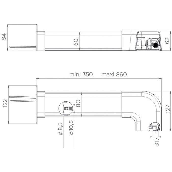 Pompe de relevage des condensats Clim Pack S avec gouttière blanche kit complet 21 dB(A) - SFA, - Imagen 2