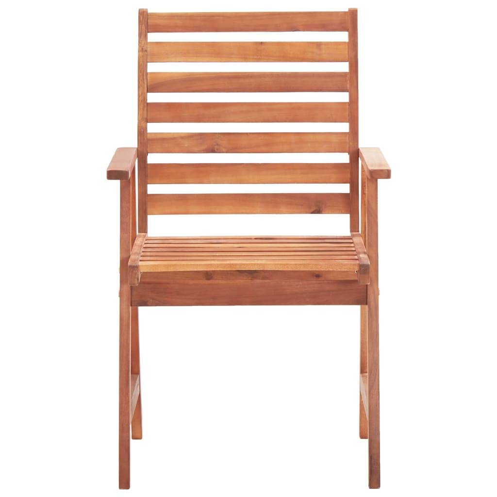 Lot de 2 chaises de jardin acacia naturel et gris 62 x 56 x 92 cm - PANGIVO - Image 4