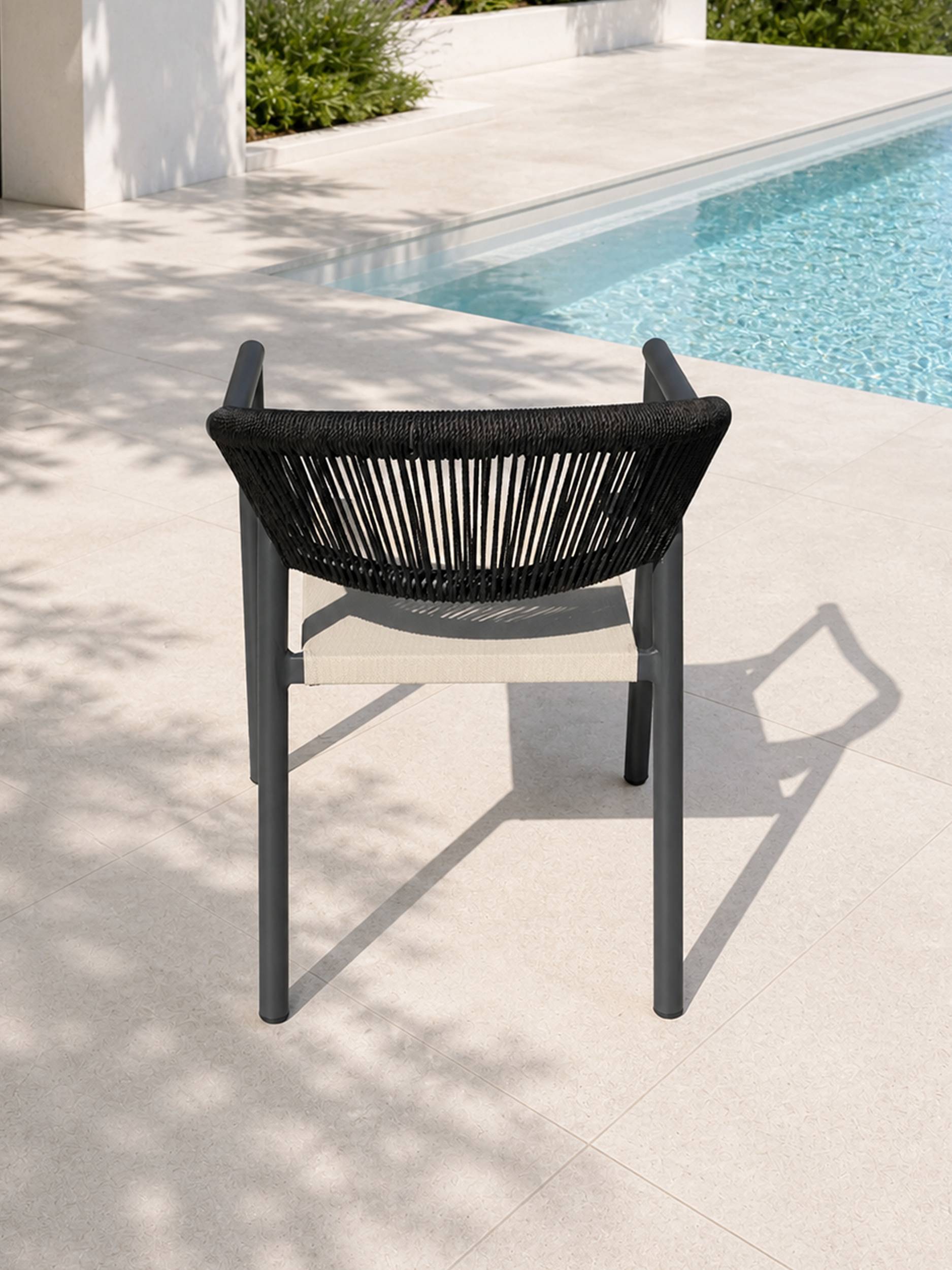 Dcb Garden - Lot de 2 fauteuils de jardin - Gris anthracite - SUMBA - Image 3