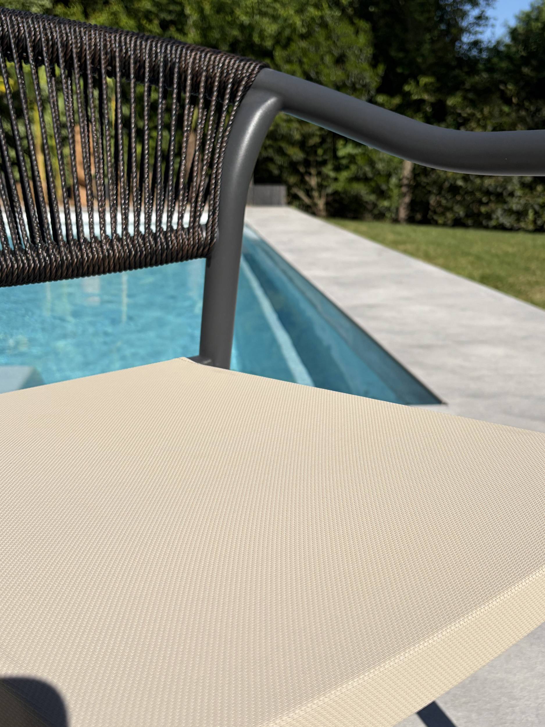Dcb Garden - Lot de 2 fauteuils de jardin - Gris anthracite - SUMBA - Image 5