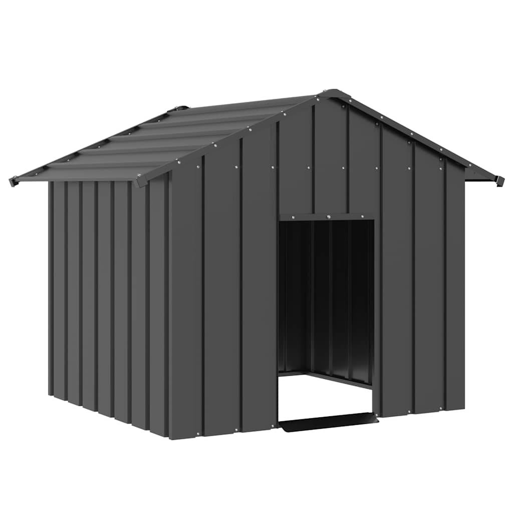 Vidaxl - Niche pour chien avec toit noir 131x101x102 cm acier galvanisé vidaXL 4100917