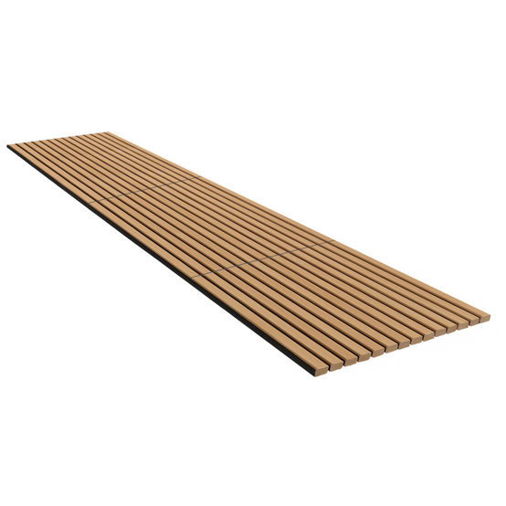 IDMARKET - Panneaux acoustiques en tasseaux de bois 240 x 60 cm effet chêne clair et noir - Image 5