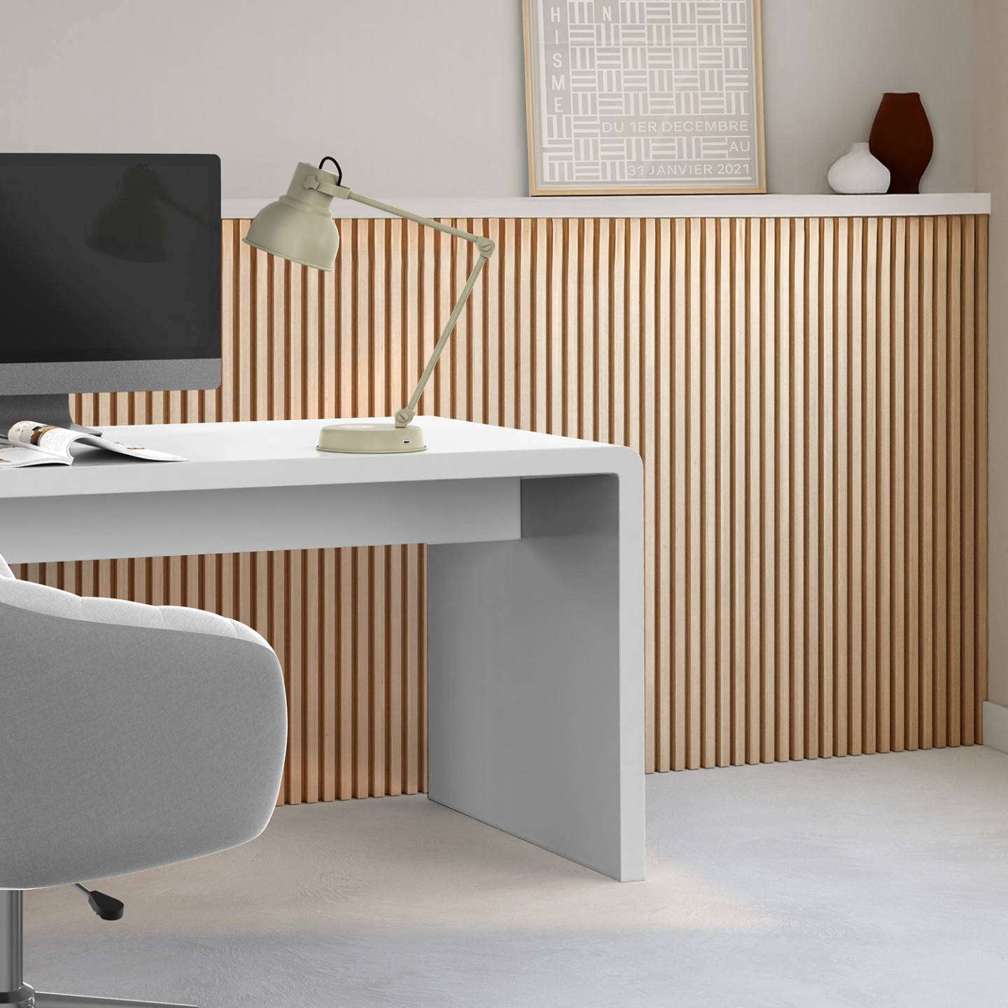 IDMARKET - Panneaux acoustiques en tasseaux de bois 240 x 60 cm effet chêne clair et noir - Image 9