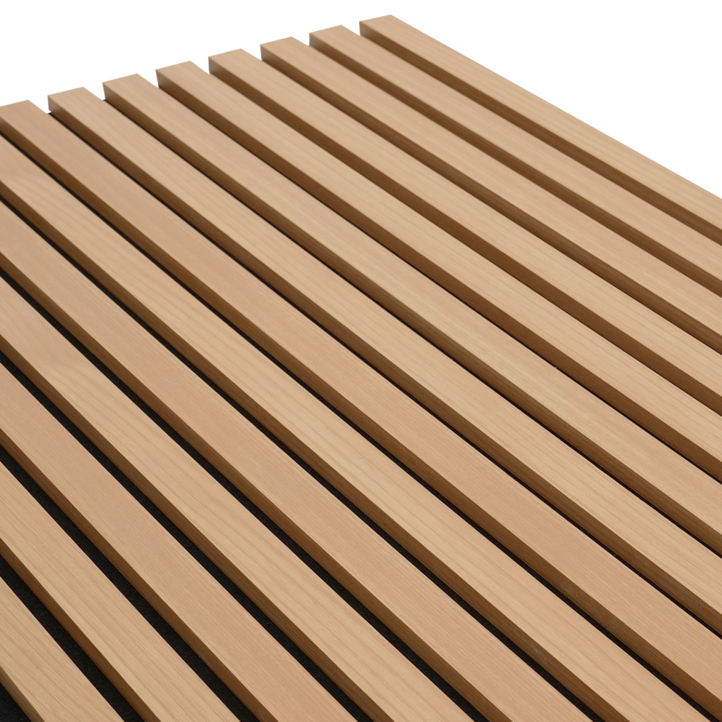 IDMARKET - Panneaux acoustiques en tasseaux de bois 240 x 60 cm effet chêne clair et noir - Image 8