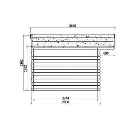 Abri de jardin DOLE en bois 10 m², Toiture Toit standard (roofing), Plancher Non - Imagen 3