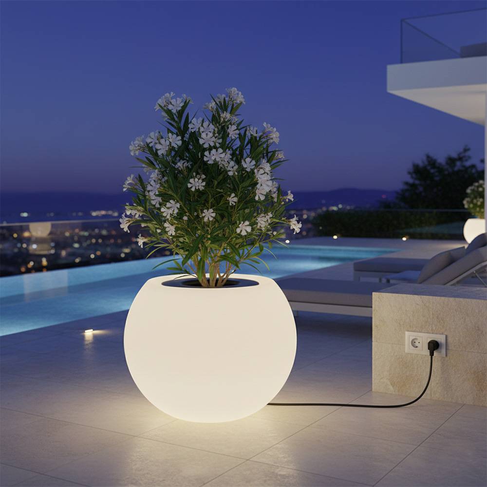 Pot de fleurs lumineux speranza 325l - plast'up rotomoulage - Image 4