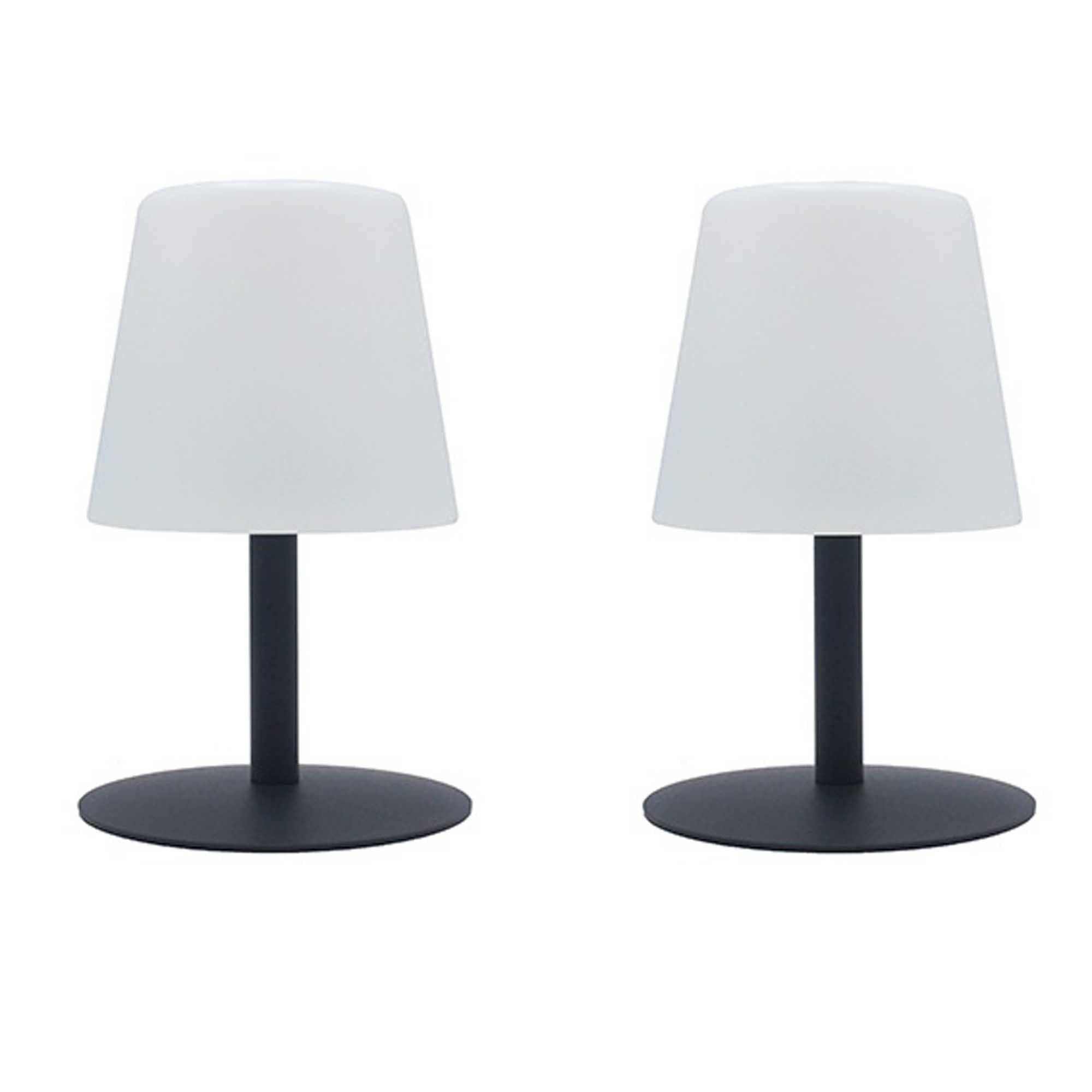 Lumisky - 2 Lampes de table sans fil STANDY MINI Gris H25cm - Imagen 1
