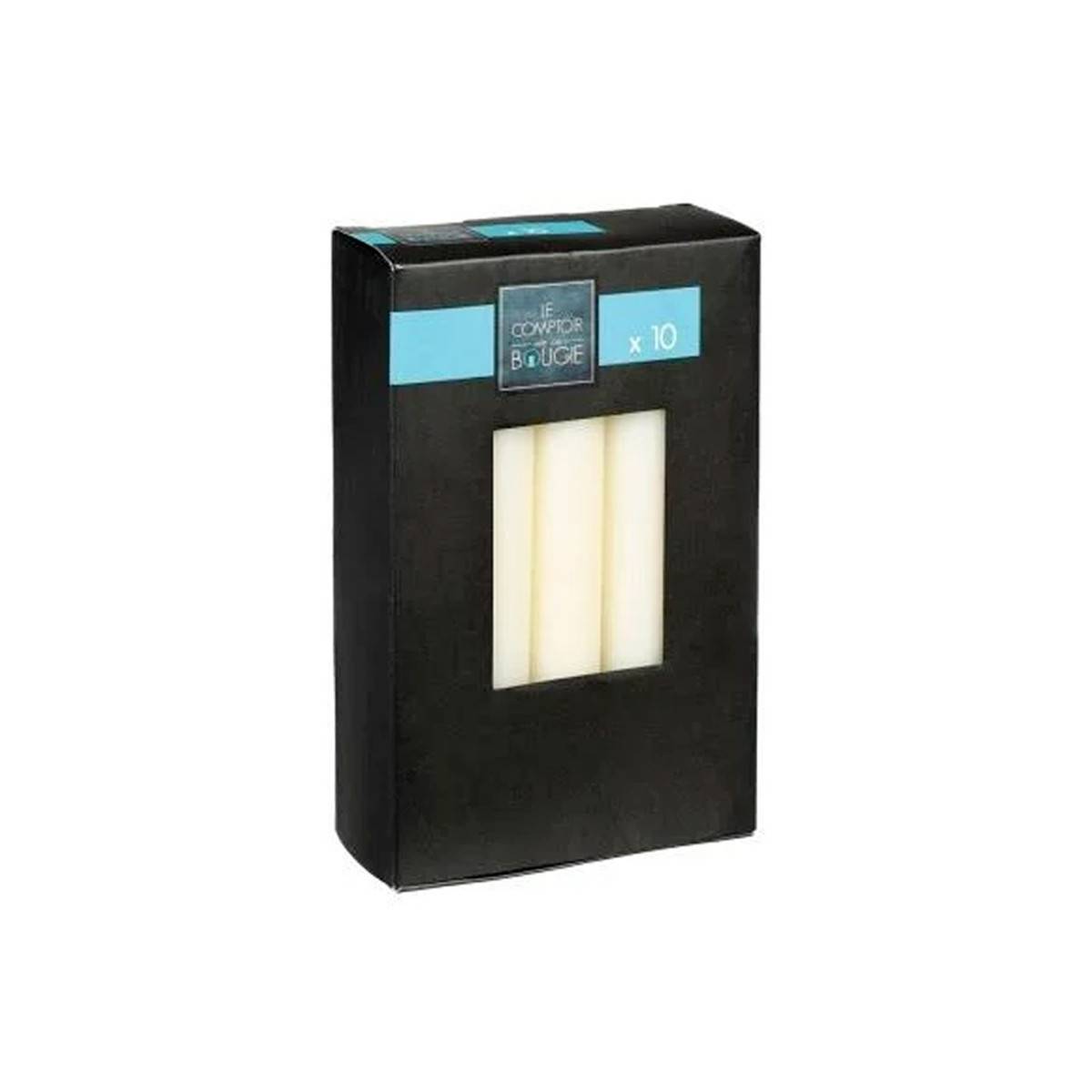 Lot de 10 Bougies Bâtons Ivoires H 16 cm - Image 3