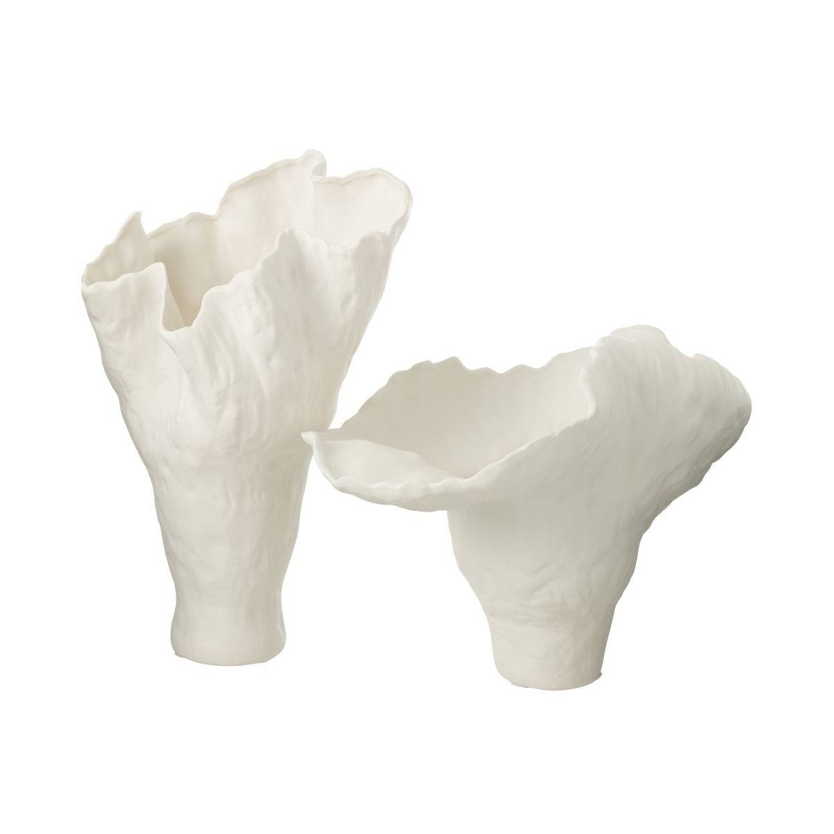 Vase Déco en Céramique "Corolla" 55cm Blanc - Image 2
