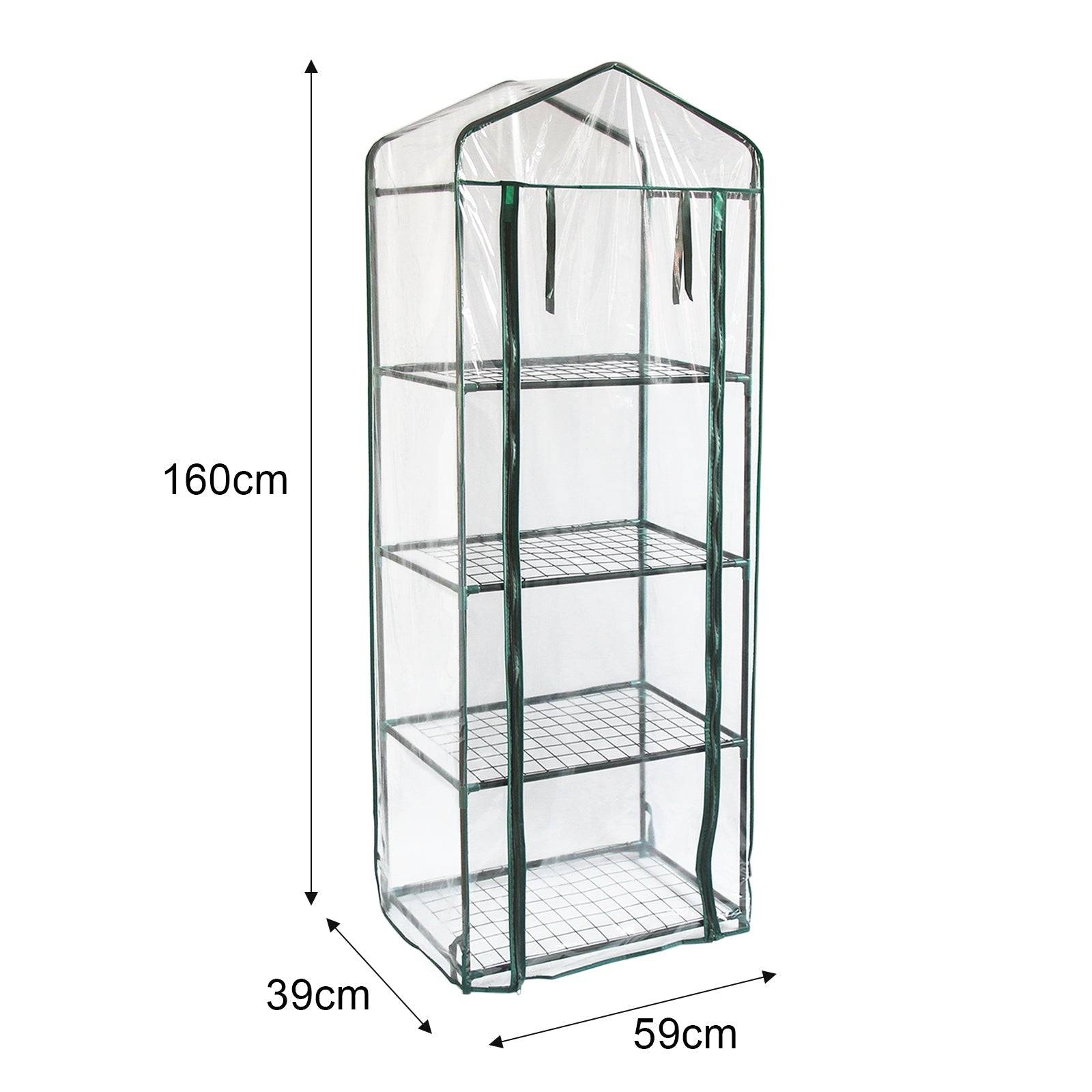 Monstershop - Mini Serre à 4 étagère avec Couverture en PVC - Image 3