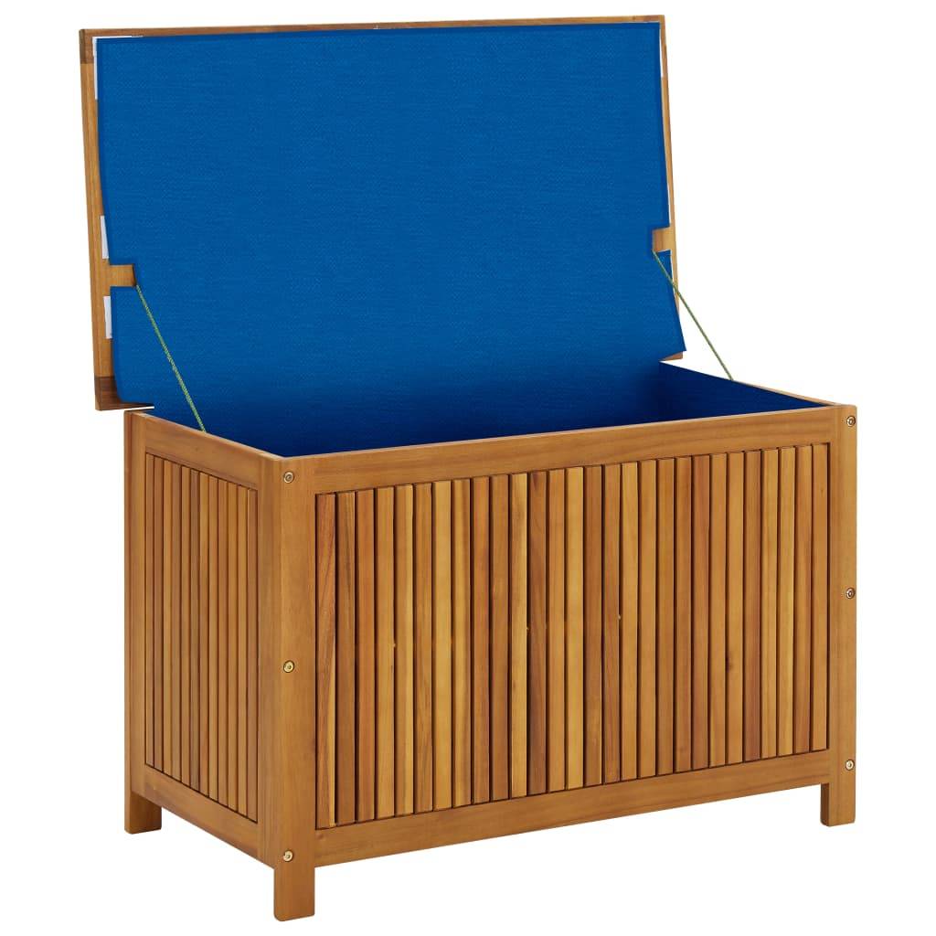 Helloshop26 - Coffre boîte meuble de jardin rangement 90 x 50 x 58 cm bois d'acacia solide - Imagen 5