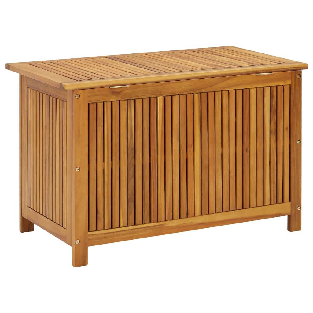Helloshop26 - Coffre boîte meuble de jardin rangement 90 x 50 x 58 cm bois d'acacia solide - Imagen 4