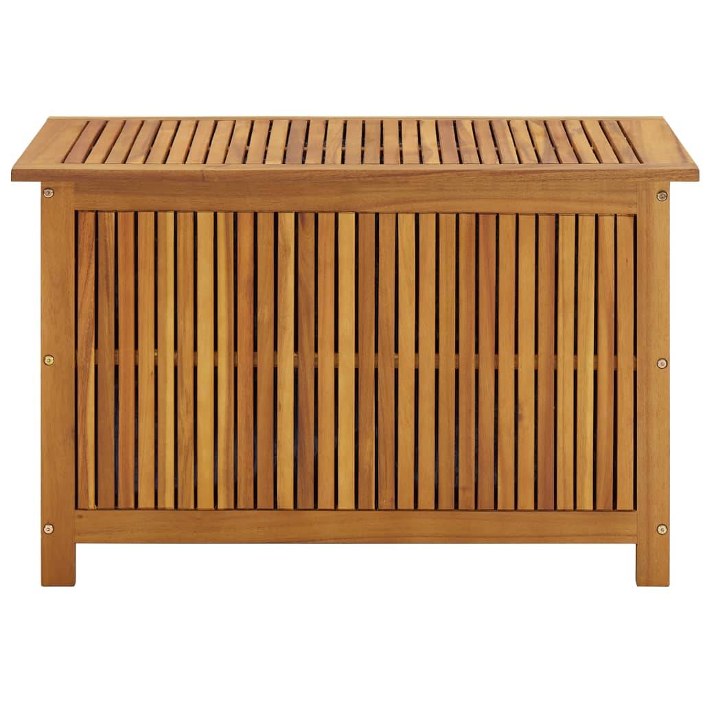 Helloshop26 - Coffre boîte meuble de jardin rangement 90 x 50 x 58 cm bois d'acacia solide - Imagen 2
