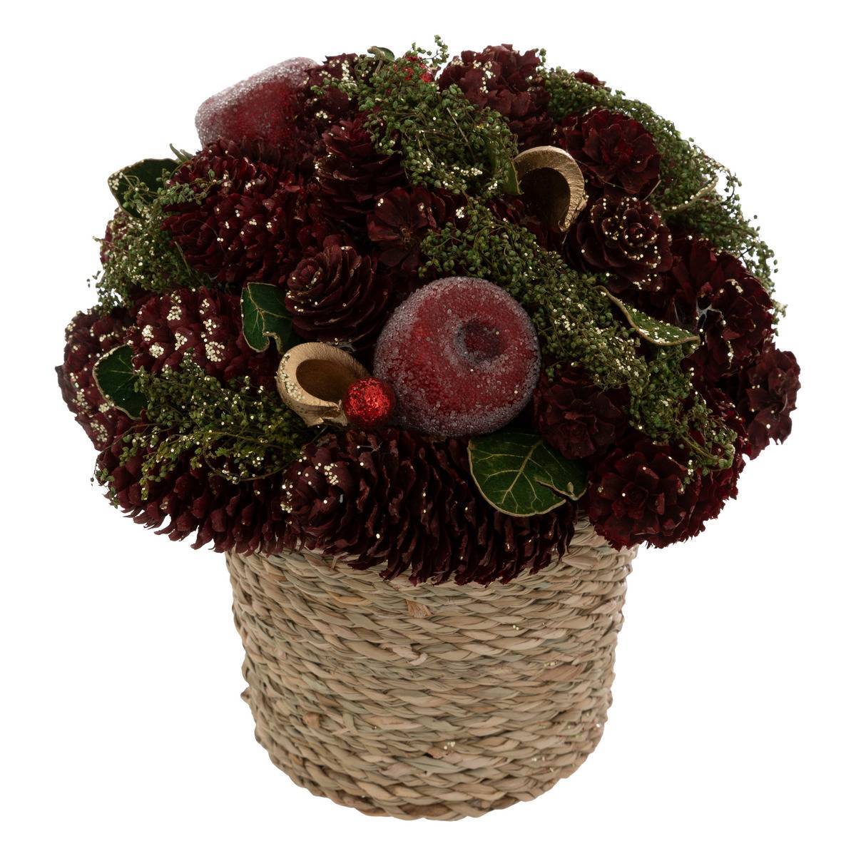 Feeric Christmas - Composition en pot pommes H. 19 cm - Feeric Lights & Christmas - Image 1