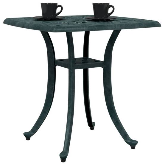 Table de jardin aluminium coulé vert 53 x 53 x 53 cm, Poids :4.55kg - PANGIVO - Image 4