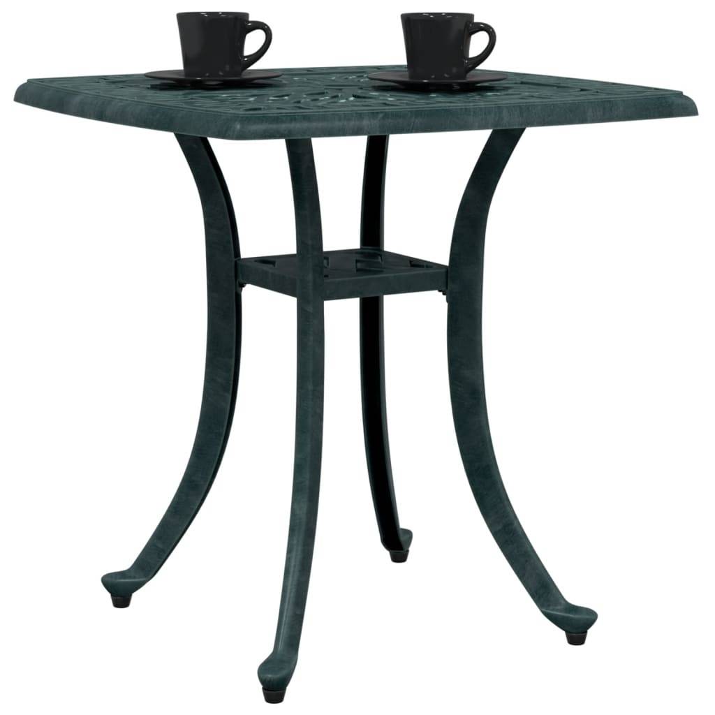Table de jardin aluminium coulé vert 53 x 53 x 53 cm, Poids :4.55kg - PANGIVO - Image 4