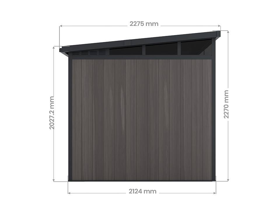 Abri de Jardin Composite 4m2 Gris EVORA - Imagen 4