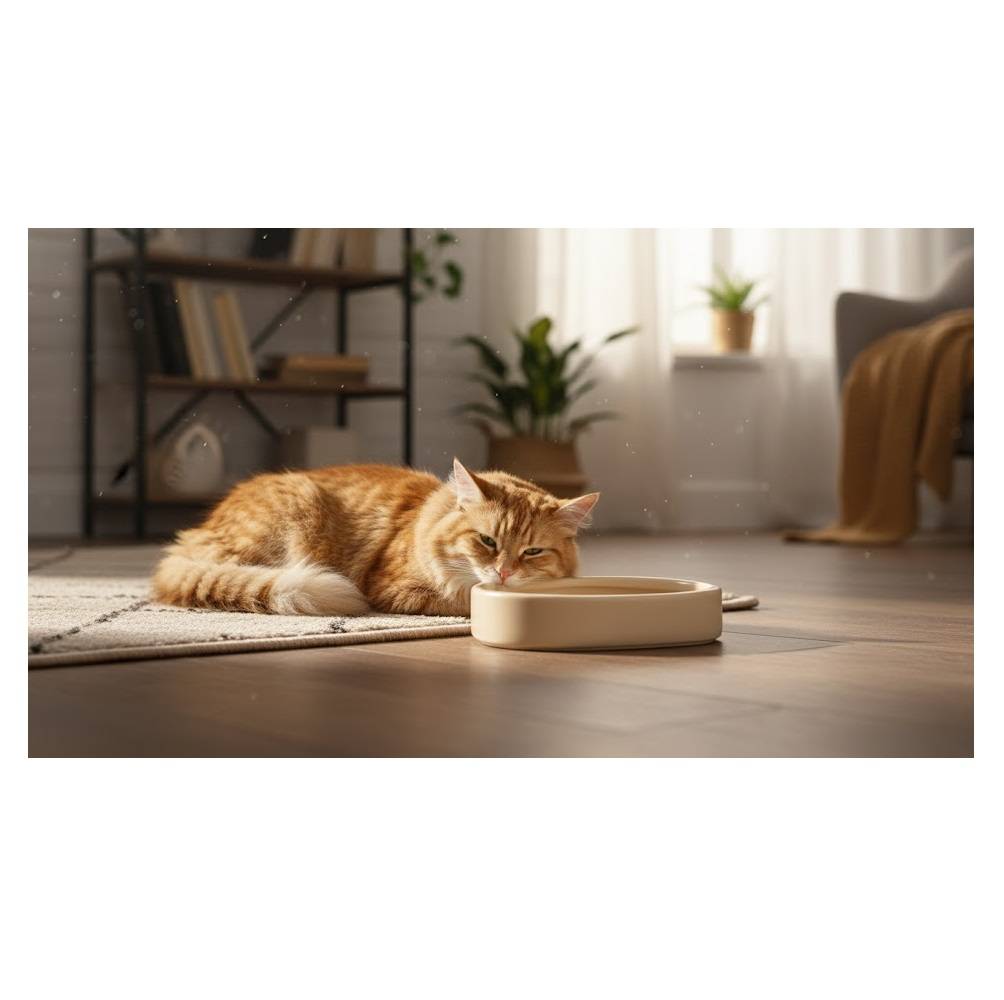 Gamelle ronde pour chat nourriture et eau 12 cm Zara beige - Image 4