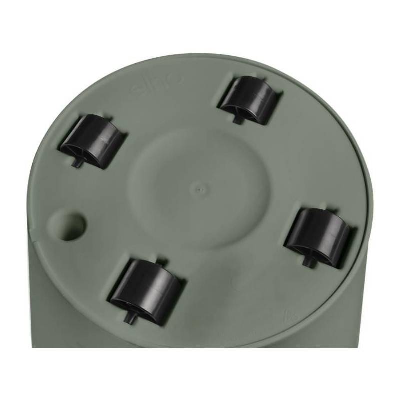 Elho - Pot De Fleurs Rond Loft Urban - Plastique - Percé - Réservoir - Avec Roulettes - ø40 - Vert - Imagen 4