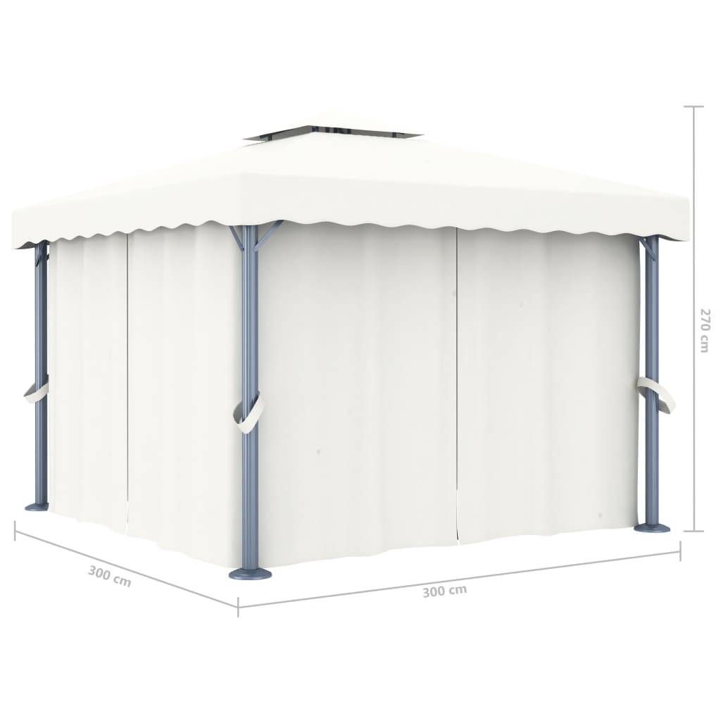 Tonnelle Aluminium Blanc Crème 3 x 3 x 2.65 m - PANGIVO - Image 6