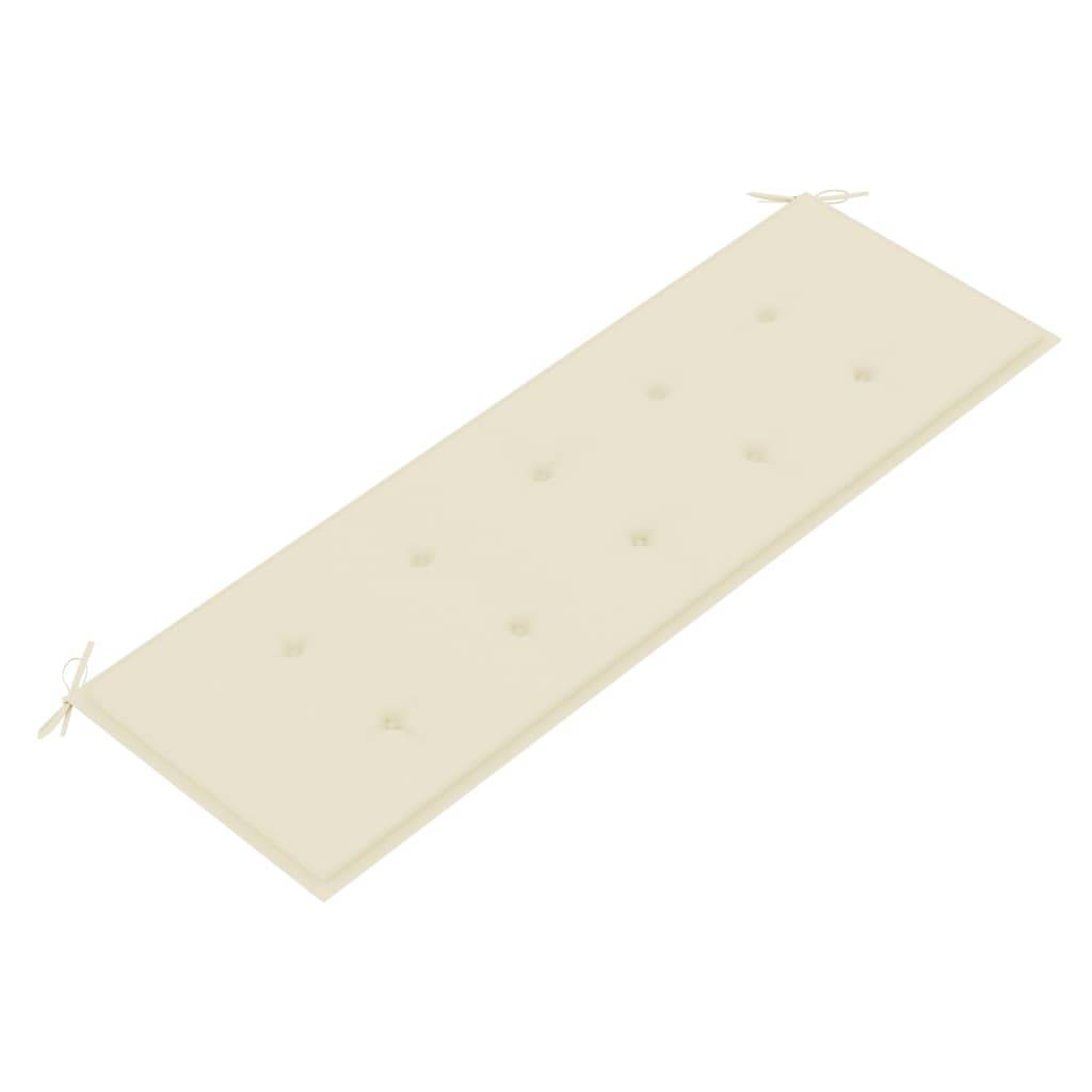 Helloshop26 - Banc de jardin meuble de patio d'extérieur terrasse avec coussin 157 cm bois d'acacia massif - Imagen 5