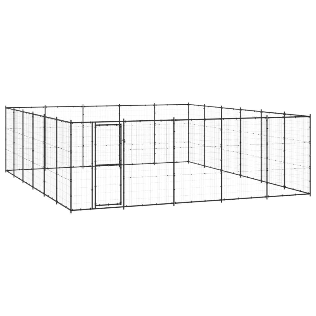 Helloshop26 - Chenil extérieur cage enclos parc animaux chien d'extérieur pour chiens acier 36,3 m² - Imagen 1