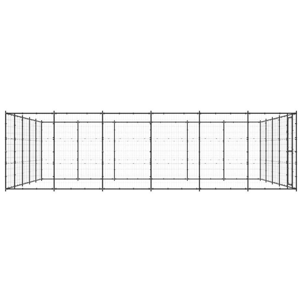 Helloshop26 - Chenil extérieur cage enclos parc animaux chien d'extérieur pour chiens acier 36,3 m² - Imagen 4