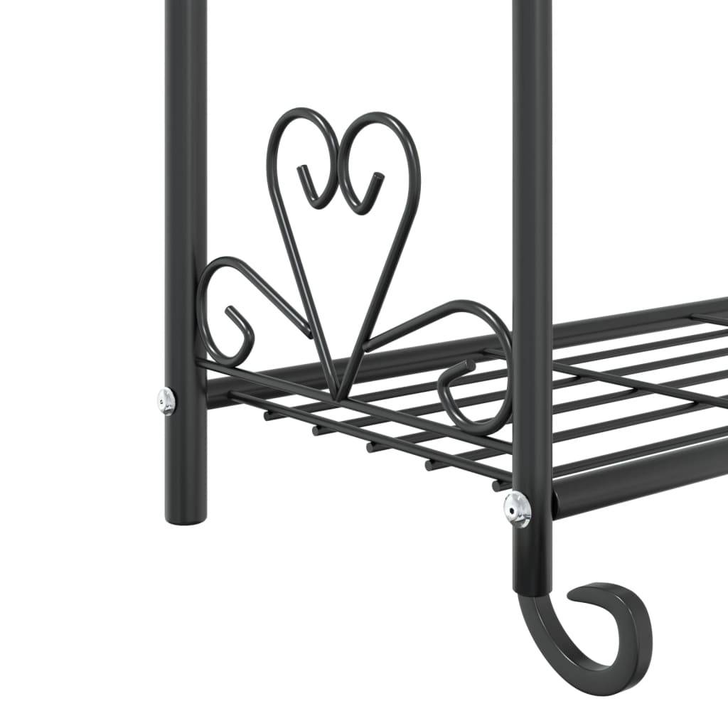 Vidaxl - Étagère à fleurs Noir 56x30x96 cm Acier vidaXL 319353 - Image 7