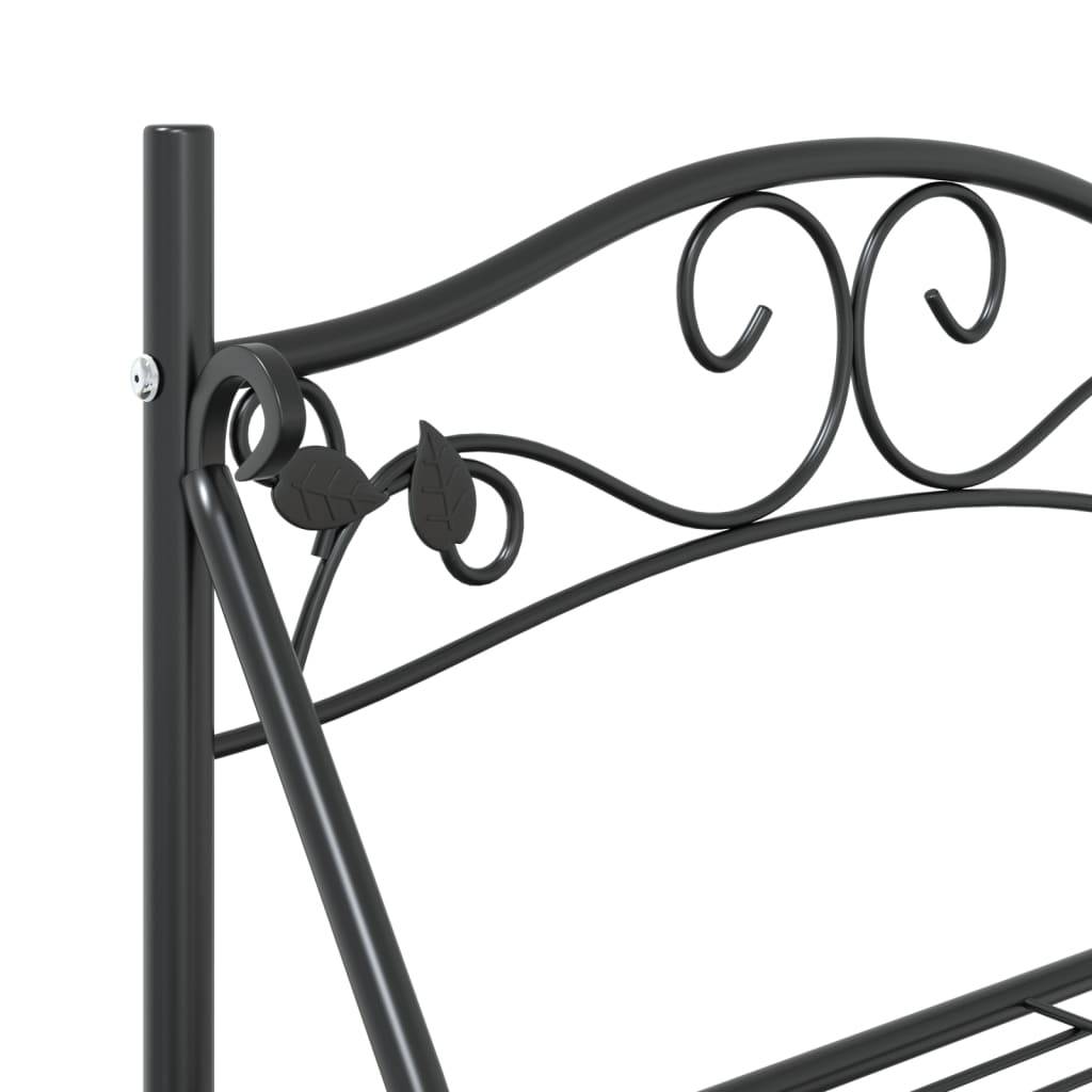 Vidaxl - Étagère à fleurs Noir 56x30x96 cm Acier vidaXL 319353 - Image 6