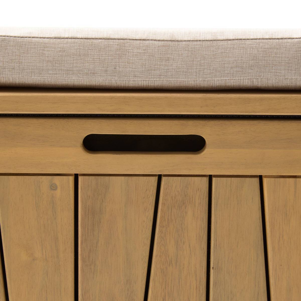 Hesperide - Coffre de rangement 210L avec assise Lodgia beige acacia - Hespéride - Image 4