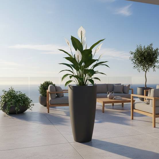 Pot de fleurs conique 200l delight - plast'up rotomoulage - Image 4