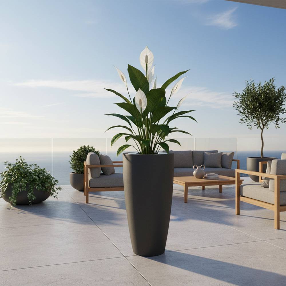 Pot de fleurs conique 200l delight - plast'up rotomoulage - Image 4