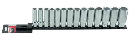 Jeu de 14 Douilles Longues 12 Pans 1/2″ sur Rack - MOB