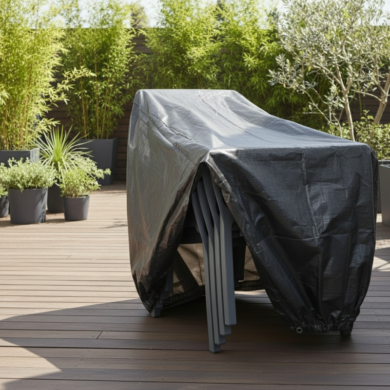 Autre - Housse pour chaises TITANIUM® Noir - 94 x 94 x 69 cm - Image 1