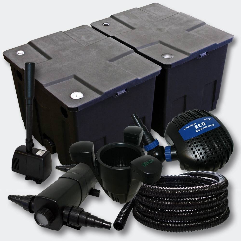 Helloshop26 - Kit de filtration de bassin Bio Filtre 60000l Pompe Stérilisateur 24 Watts